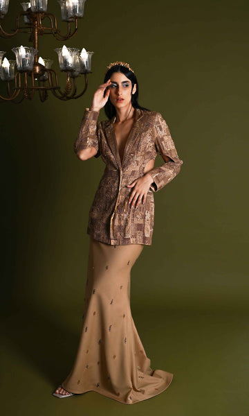 Geisha Designs Fariya Skirt Blazer Set