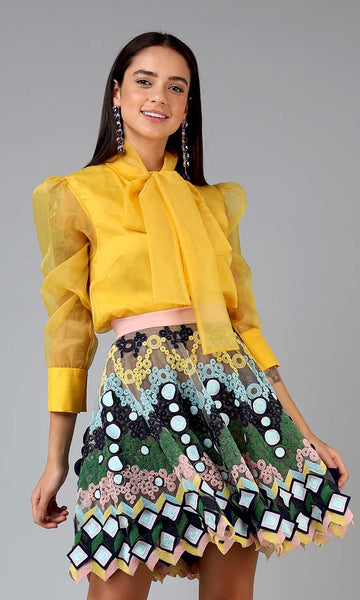 geisha designs Fiona organza Shirt