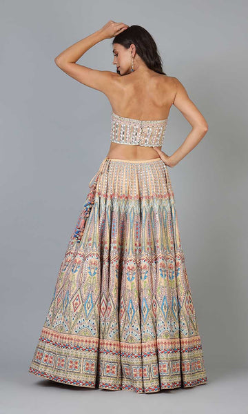 Geisha Designs Freya Geometric Lehenga Set