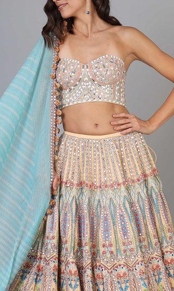 Geisha Designs Freya Geometric Lehenga Set