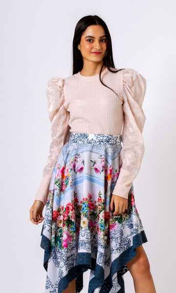 Geisha Designs Holiday Scarf Asymmetric Skirt