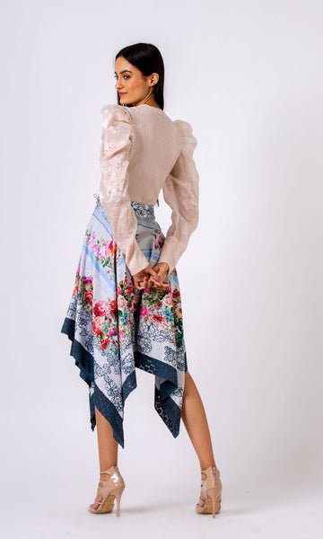 Geisha Designs Holiday Scarf Asymmetric Skirt