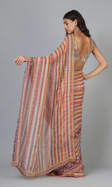 Geisha Designs Irena Geometric Saree