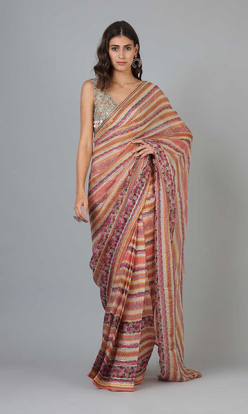 Geisha Designs Irena Geometric Saree