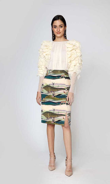 geisha designs Jungle Safari Applique Skirt