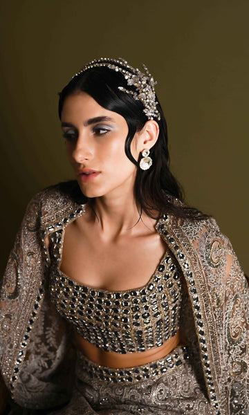 Geisha Designs Kyra Crystal Lehanga Set