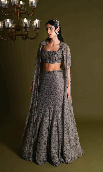 Geisha Designs Kyra Crystal Lehanga Set