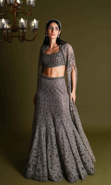 geisha designs Kyra Crystal Lehanga set