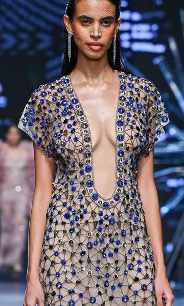 Geisha Designs Lapis Crystal Dress