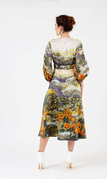 Geisha Designs Meadow Embroidered Midi