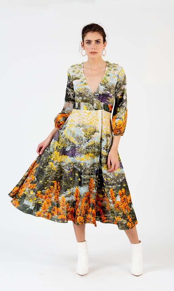 geisha designs Meadow Embroidered Midi