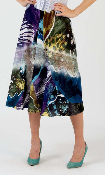 Geisha Designs Multi Printed Lace Skirt