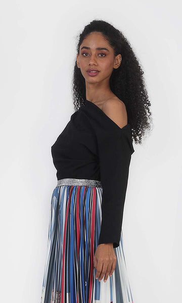 Geisha Designs Multi Striped Skirt