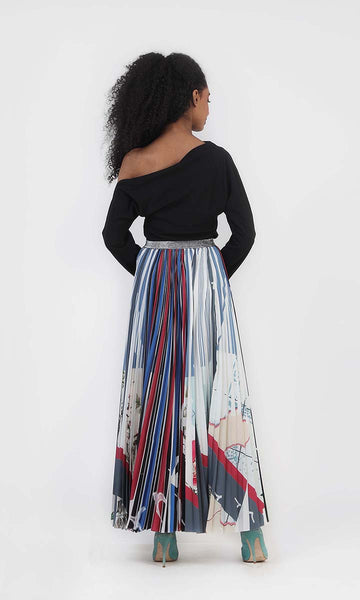 Geisha Designs Multi Striped Skirt