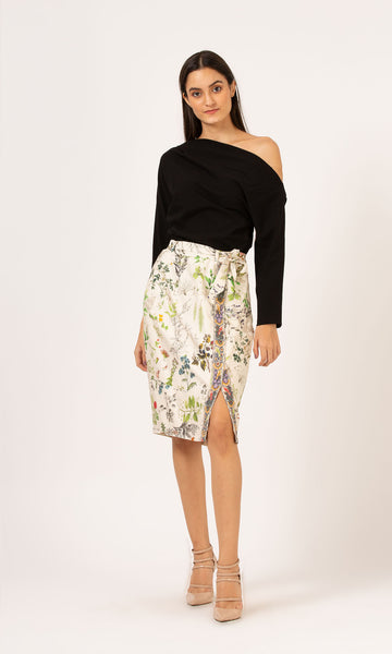 geisha designs Nature Journal Tie up Skirt