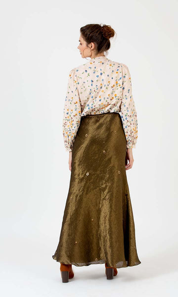 Geisha Designs Off White Ditsy Shirt