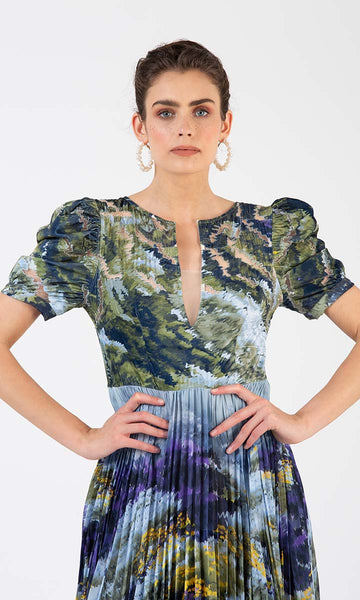 Geisha Designs Prairie Pleated Maxi