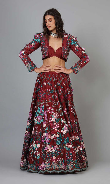 Geisha Designs Rhea Floral Lehenga Set