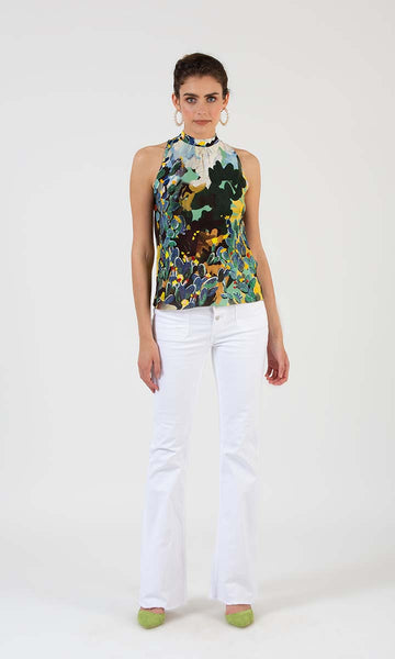 Geisha Designs Sleeveless Cacti Top