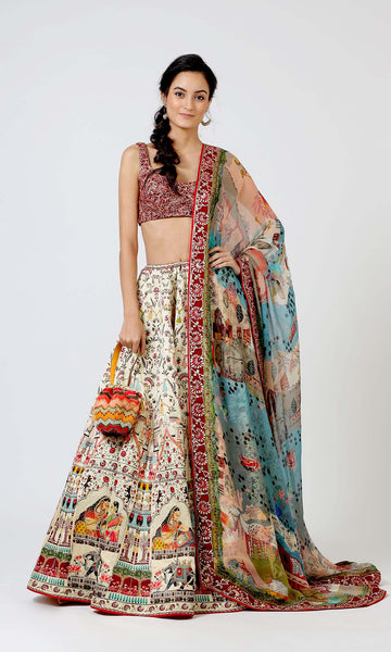 Geisha Designs Story Of True Love Lehenga Set