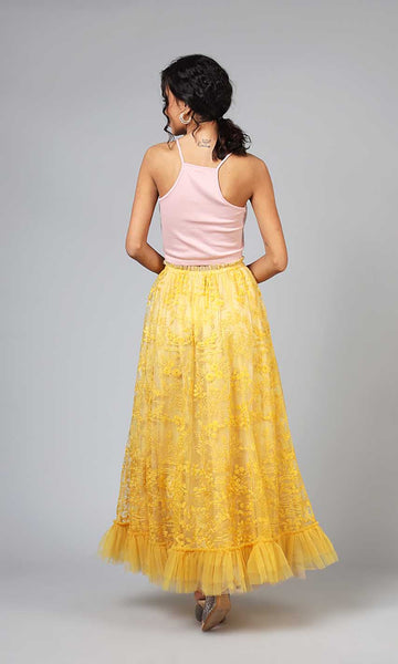 Geisha Designs Sylvia Embroidered Skirt