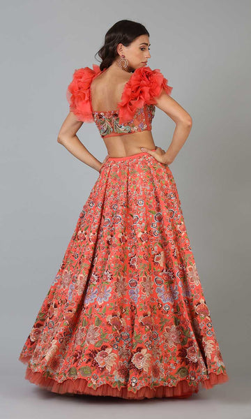 Geisha Designs Talia Floral Lehenga Set