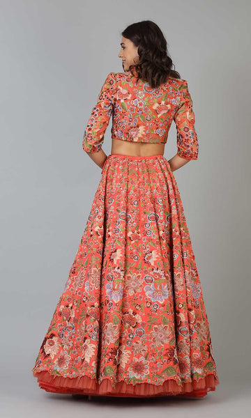 Geisha Designs Talia Floral Lehenga With Jacket