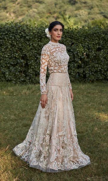 geisha designs The Pearline Delicate Lehenga Set