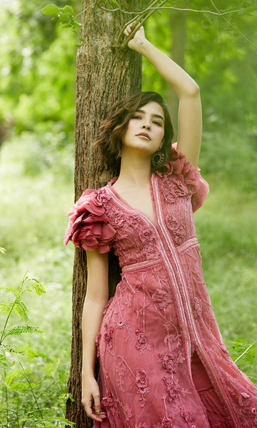 geisha designs Vera Embroidered Anarkali