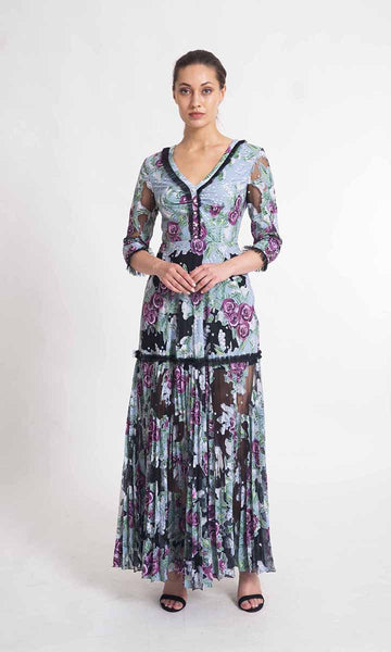 Geisha Designs Vintage Florals Maxi Dress
