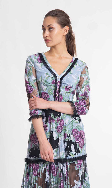 geisha designs Vintage Florals Maxi Dress