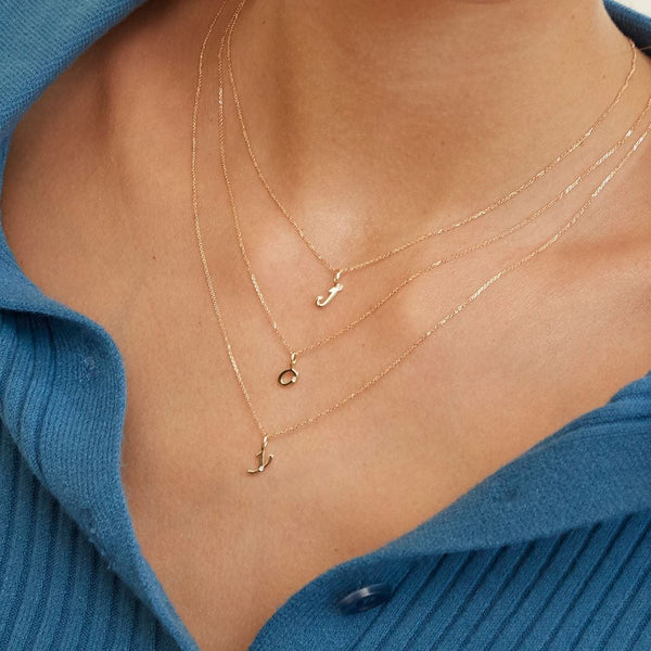 Gemondo Alphabet Letter P Diamond Pendant In 9ct Yellow Gold