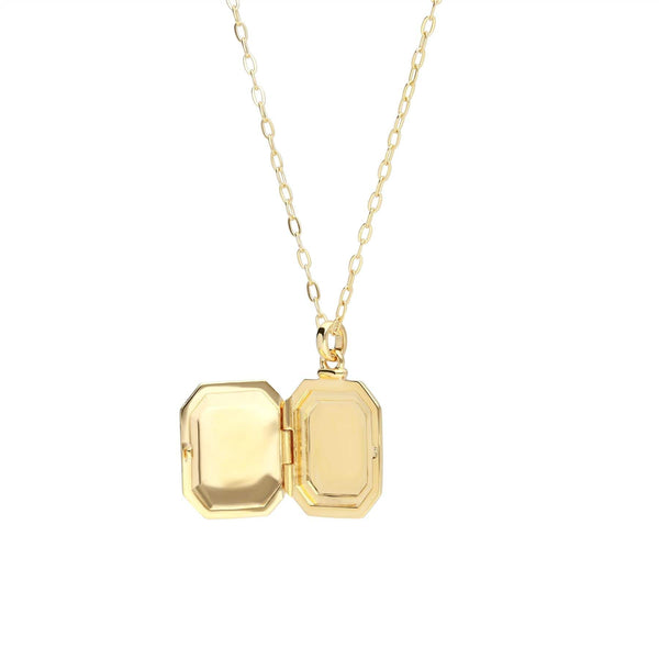 Gemondo Bona Fide Lapis Lazuli Octagon Locket In Gold Plated Sterling Silver