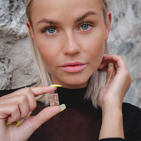 Gemondo Bona Fide White Topaz & Pink Sapphire Locket In Rose Gold Plated Silver