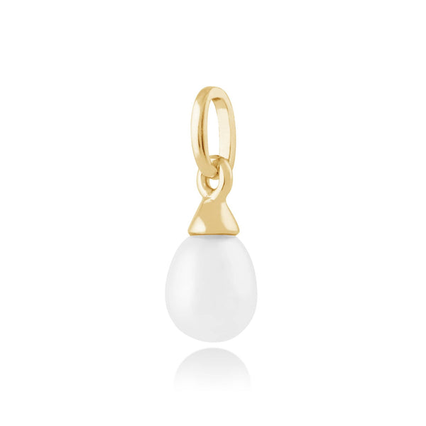 Gemondo Classic Freshwater Pearl Pendant In 9ct Yellow Gold