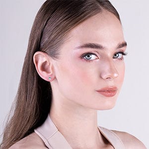 Gemondo Classic Oval Aquamarine Stud Earrings In 9ct Yellow Gold