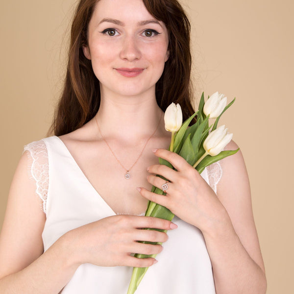 Gemondo Classic Oval Morganite & Diamond Halo Pendant In 9ct Rose Gold