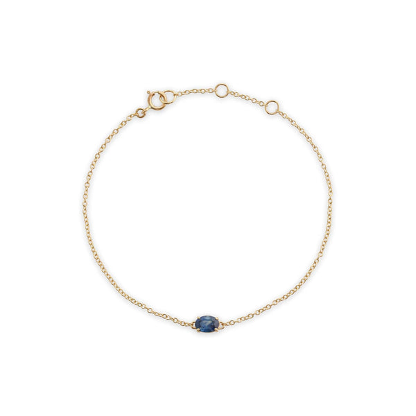 gemondo Classic Oval Sapphire Single Stone Bracelet in 9ct Yellow Gold