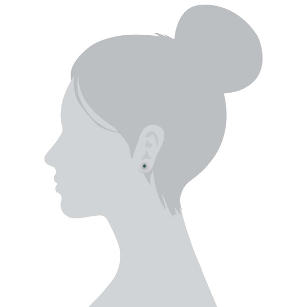 Gemondo Classic Pear Emerald & Diamond Halo Stud Earrings In 9ct White Gold