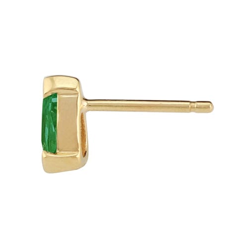 Gemondo Classic Pear Emerald Stud Earrings In 9ct Yellow Gold