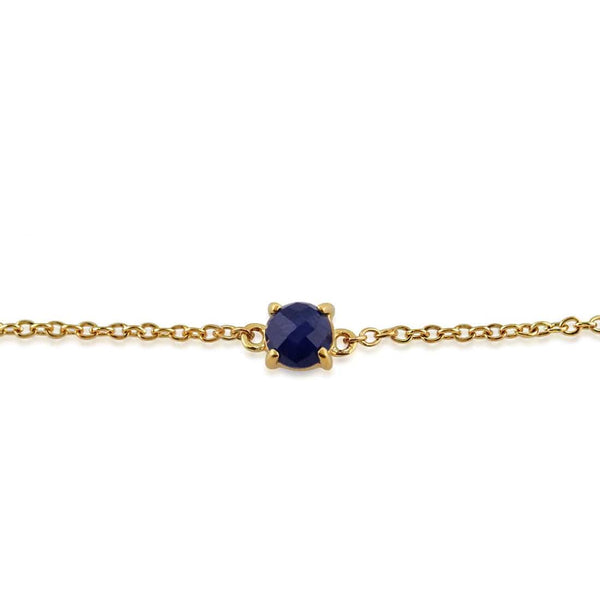 Gemondo Classic Round Sapphire Checkerboard Bracelet In 9ct Yellow Gold