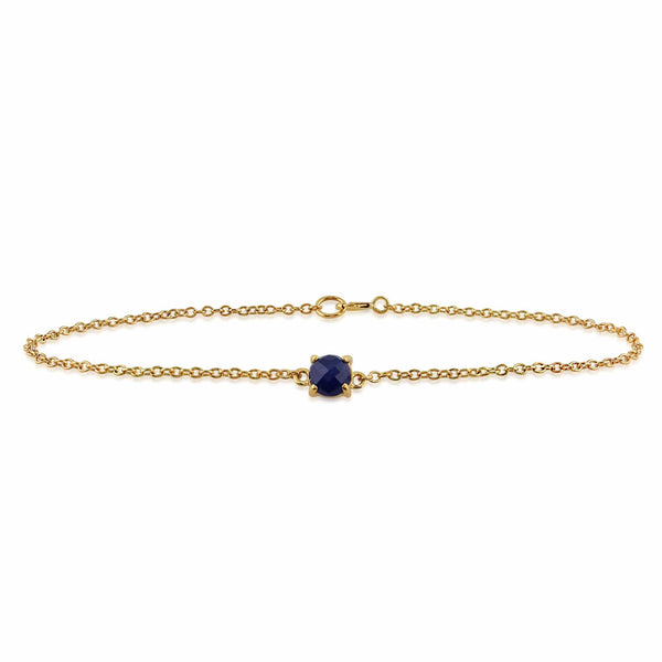 gemondo Classic Round Sapphire Checkerboard Bracelet in 9ct Yellow Gold