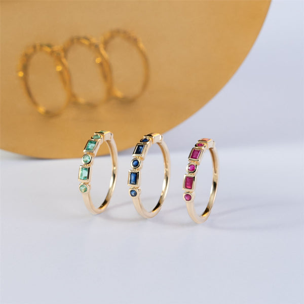 Gemondo Classic Sapphire Eternity Ring In 9ct Yellow Gold