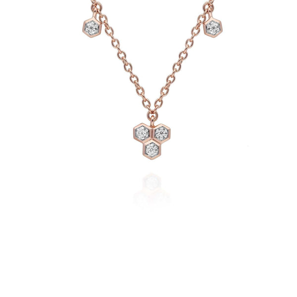 Gemondo Diamond Trilogy Necklace & Ring Set In 9ct Rose Gold