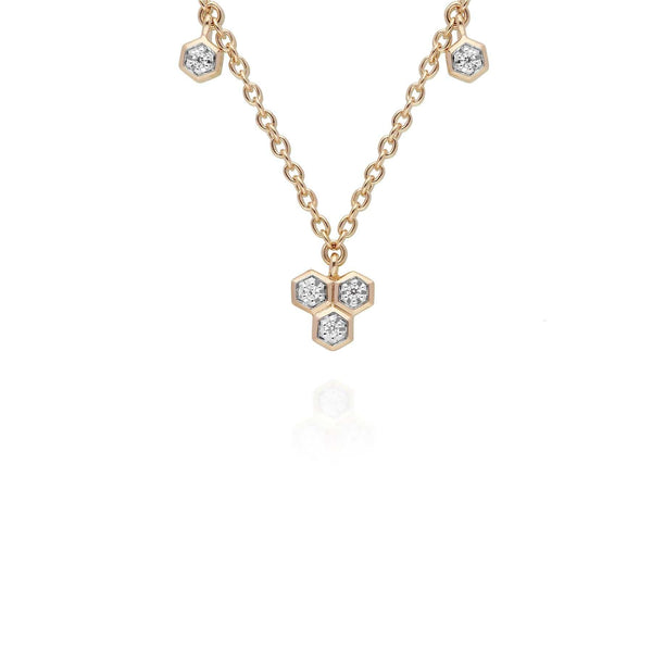 Gemondo Diamond Trilogy Necklace & Ring Set In 9ct Yellow Gold