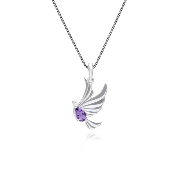 gemondo ECFEW™ Creator Amethyst Dove Pendant Necklace in Sterling Silver