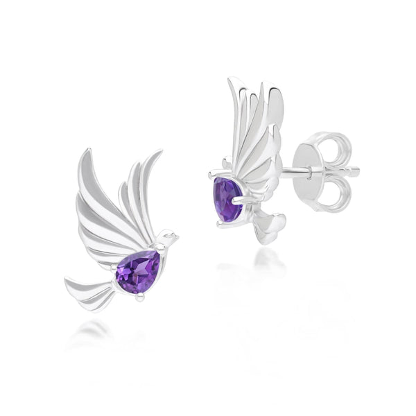 gemondo ECFEW™ Creator Amethyst Dove Stud Earrings in Sterling Silver