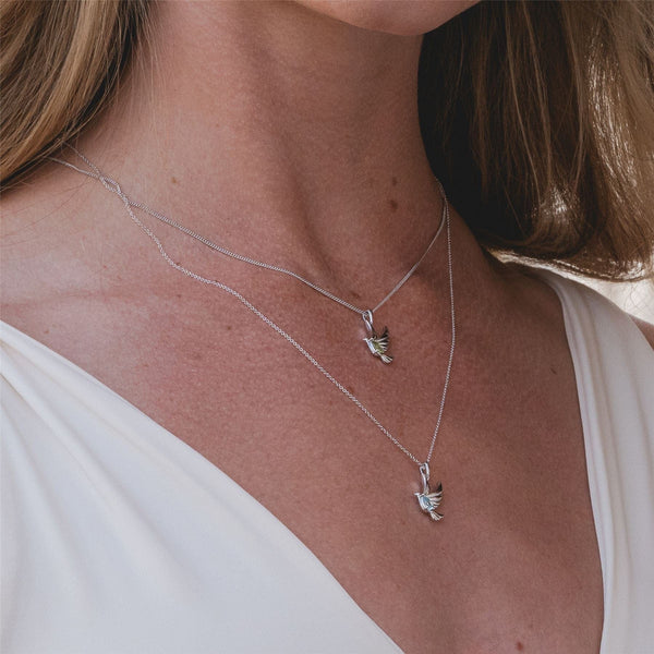 Gemondo ECFEW™ Creator Blue Topaz Dove Pendant Necklace In Sterling Silver