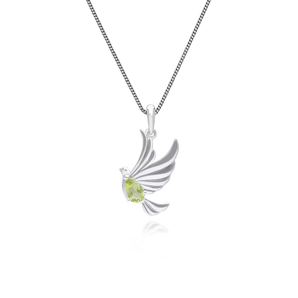 gemondo ECFEW™ Creator Peridot Dove Pendant Necklace in Sterling Silver