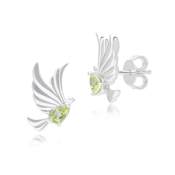 gemondo ECFEW™ Creator Peridot Dove Stud Earrings in Sterling Silver